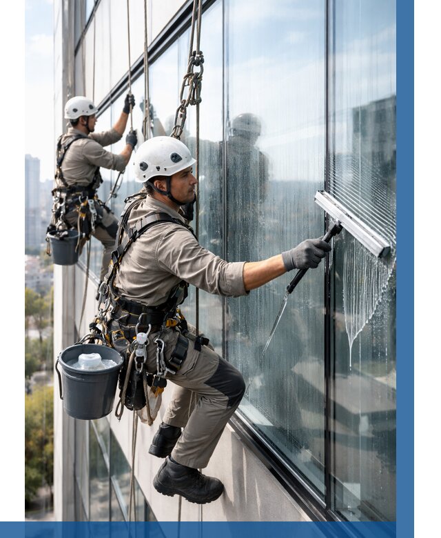 Мойка окон альпинистами в Сланцах от 4649 р. | ВЫСОТНИК-Слы