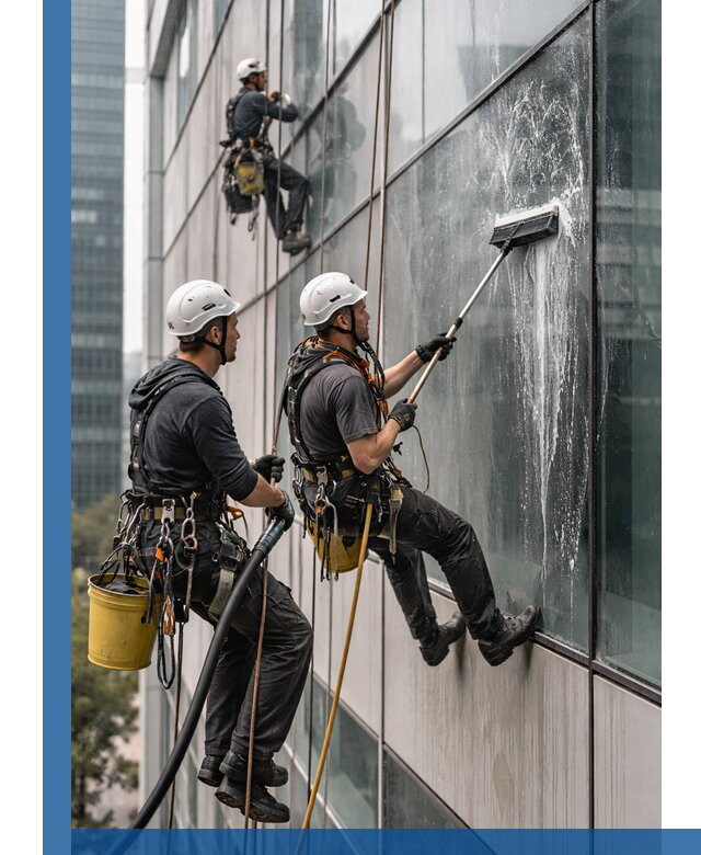 Профессиональная высотная мойка фасадов зданий в Сланцах