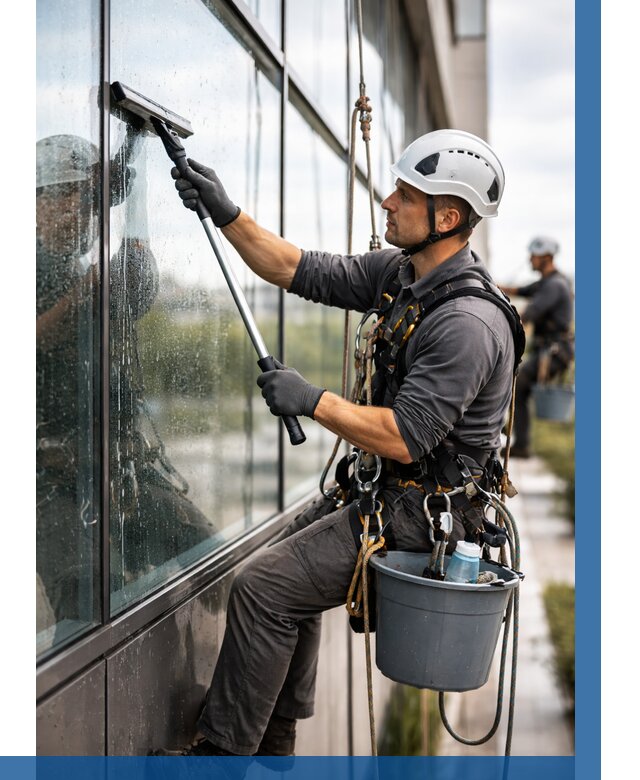 Мойка стеклянных фасадов в Сланцах от 207 р. | ВЫСОТНИК-Слы