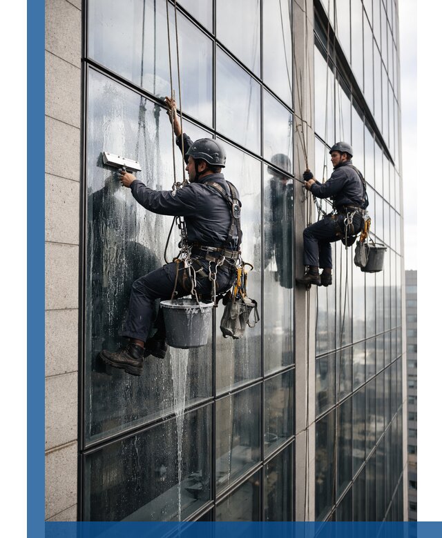 Профессиональная мойка стеклянных фасадов зданий в Сланцах