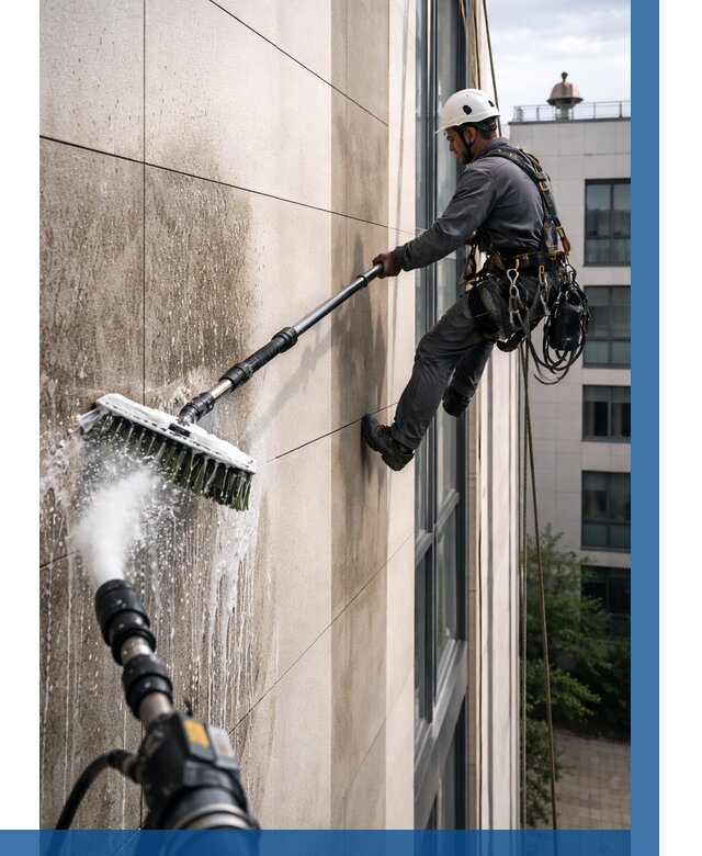 Мойка фасада из керамогранита в Сланцах от 310 р. | ВЫСОТНИК-Слы