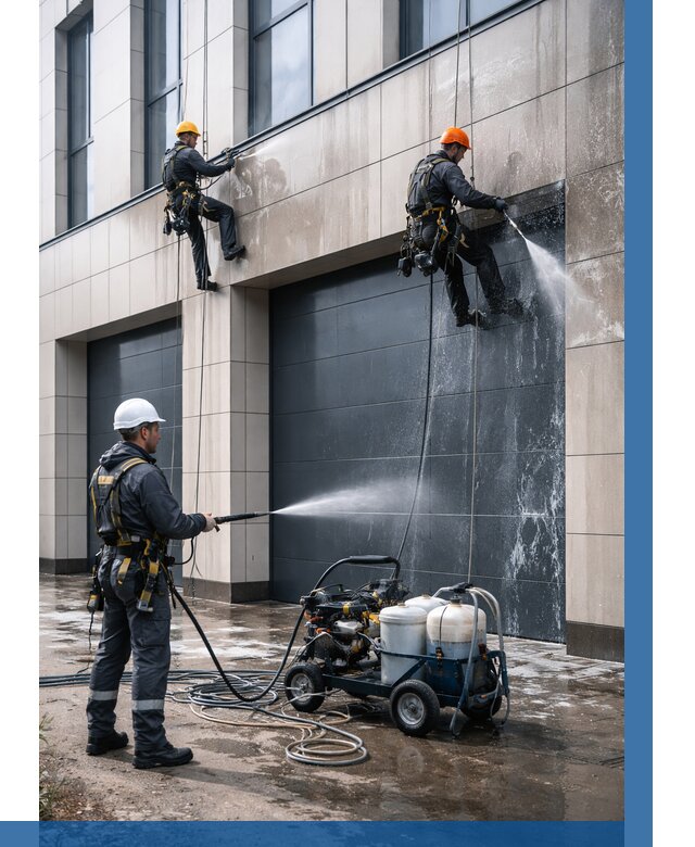 Послестроительная мойка фасада в Сланцах от 310 р. | ВЫСОТНИК-Слы