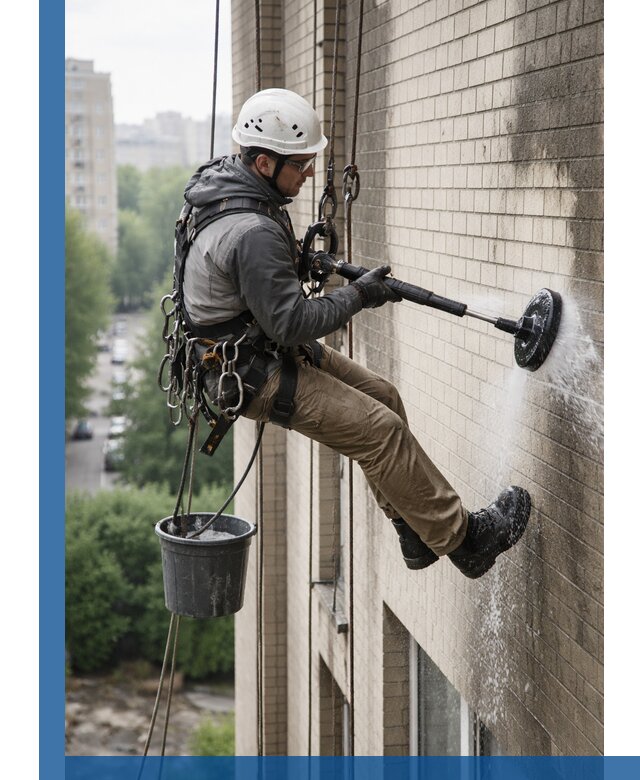 Очистка фасада от копоти в Сланцах профессионально и безопасно