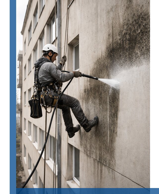 Профессиональная очистка фасадов от плесени в Сланцах