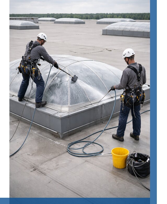 Мойка зенитных фонарей в Сланцах, заказать от 4649 р. | ВЫСОТНИК-Слы