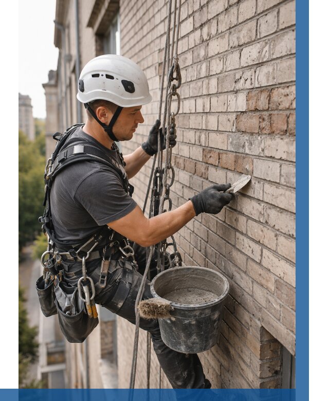 Ремонт кирпичной кладки фасада в Сланцах от 1860 р. | ВЫСОТНИК-Слы