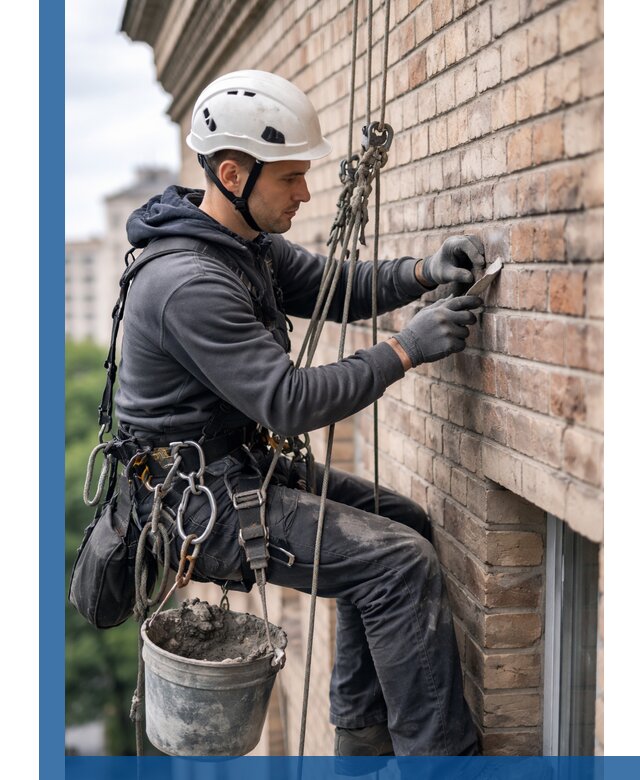 Качественный ремонт кирпичной кладки фасада в Сланцах с гарантией