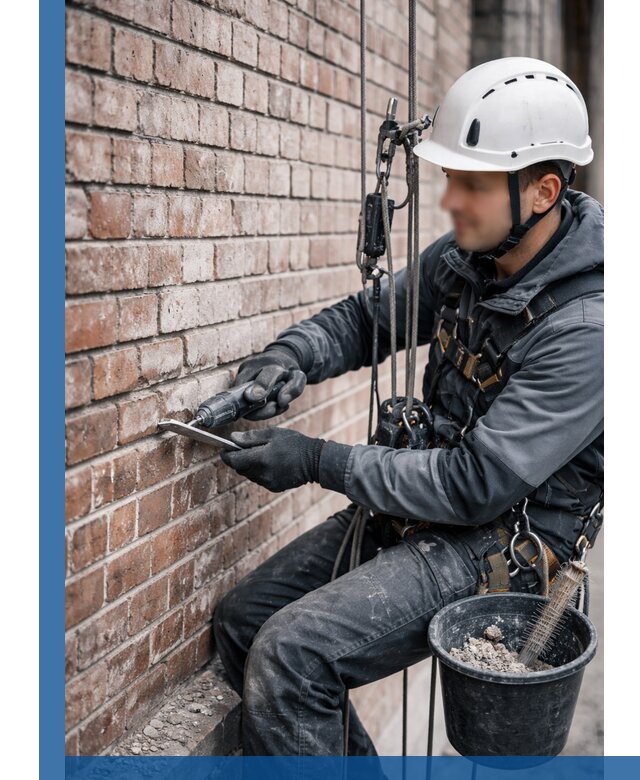 Расшивка кирпичных швов фасадов и стен, ремонт в Сланцах