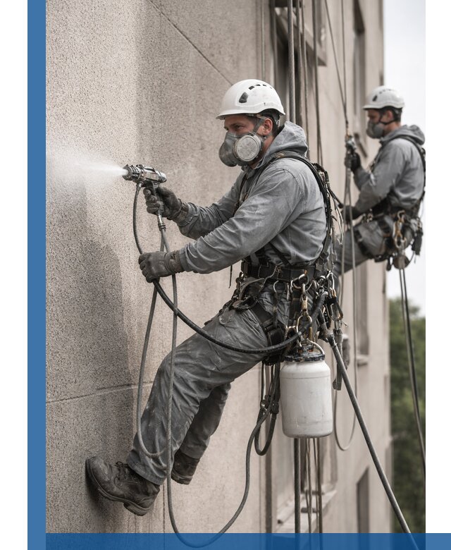 Безвоздушная покраска фасадов зданий в Сланцах профессионально