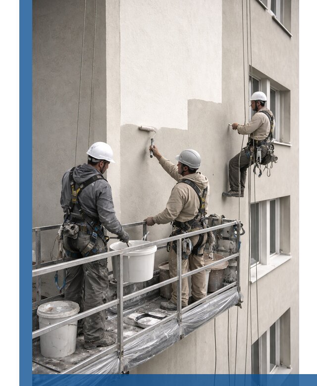 Покраска оштукатуренного фасада в Сланцах под ключ с гарантией