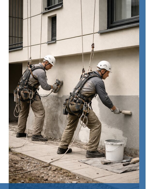 Окраска цоколя здания в Сланцах от 465 р. под ключ | ВЫСОТНИК-Слы