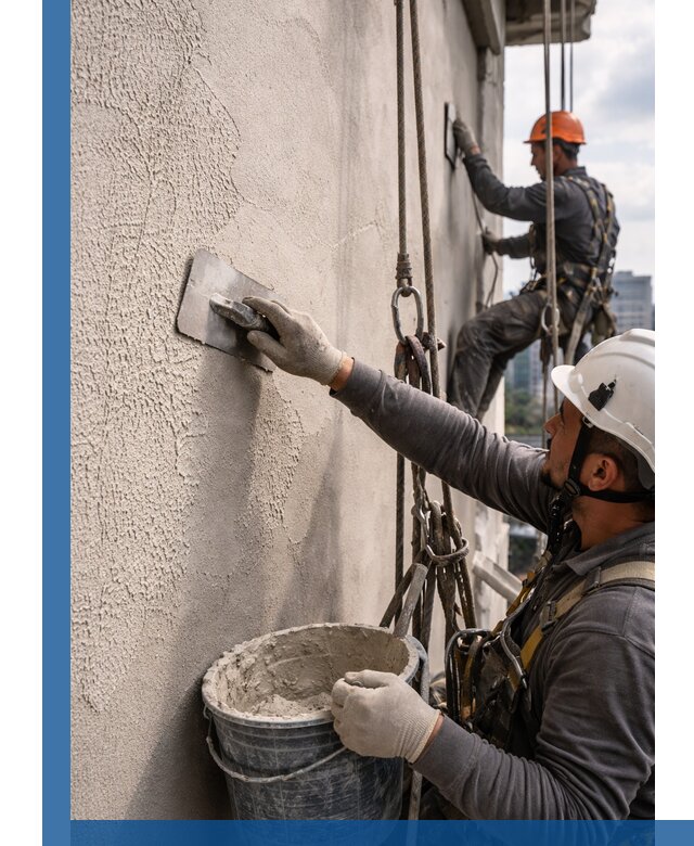 Декоративная штукатурка фасада с утеплением и защитой в Сланцах