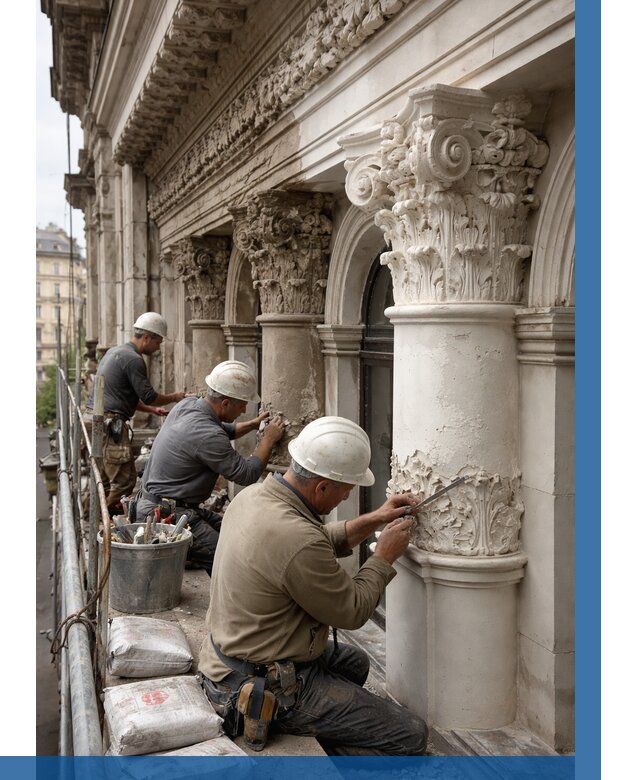 Реставрация фасадной лепнины в Сланцах от 2583 р. | ВЫСОТНИК-Слы