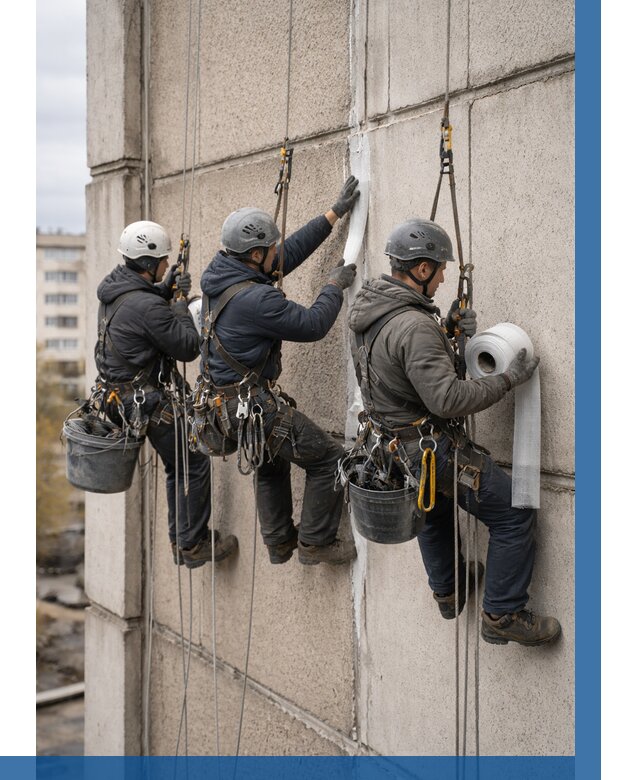 Ремонт межпанельных швов в Сланцах от 775 р. | ВЫСОТНИК-Слы