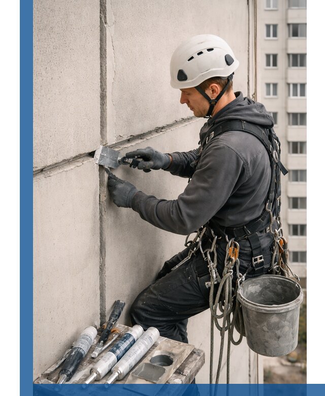 Ремонт межпанельных швов в Сланцах герметизация и восстановление