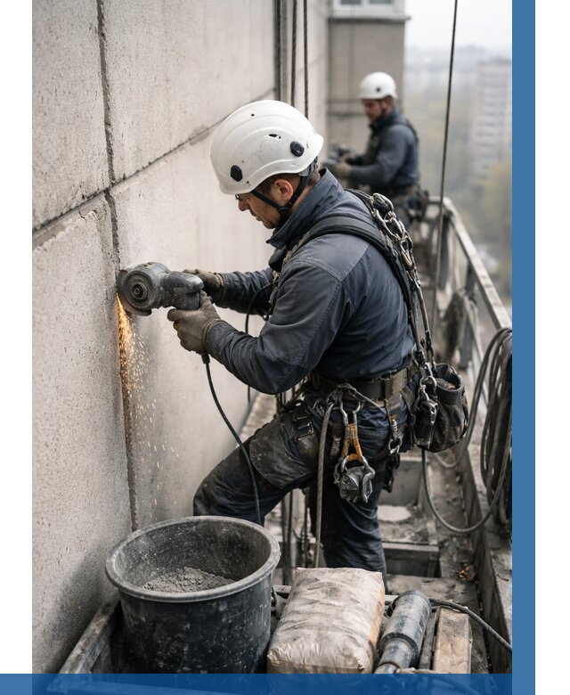 Штробление межпанельных швов в Сланцах от 1240 р. | ВЫСОТНИК-Слы