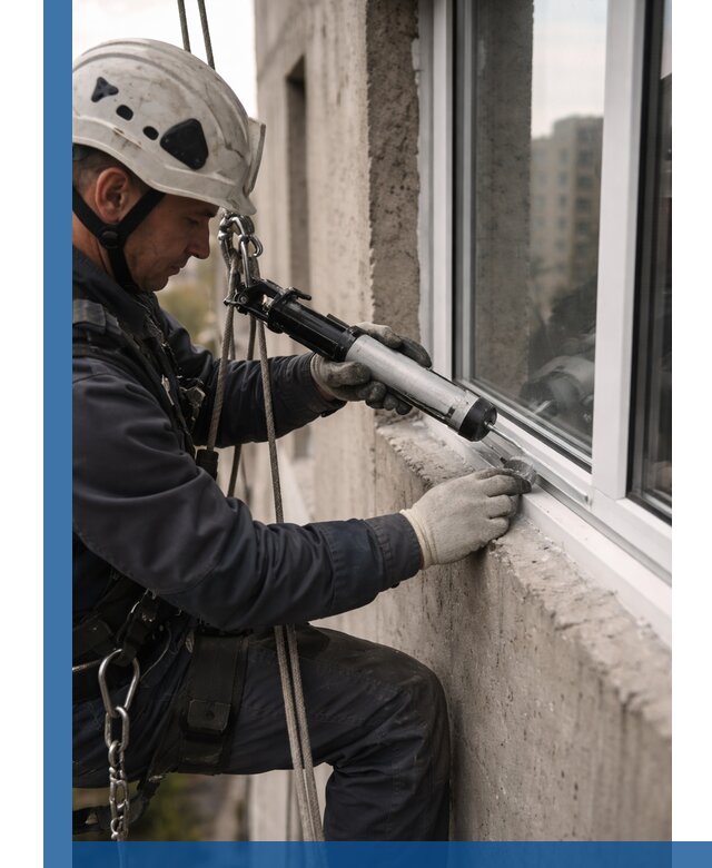 Герметизация оконных швов снаружи в Сланцах профессионально