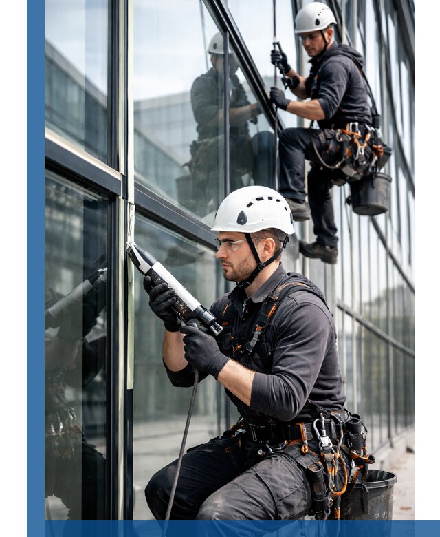 Герметизация витражных швов в Сланцах для зданий и фасадов