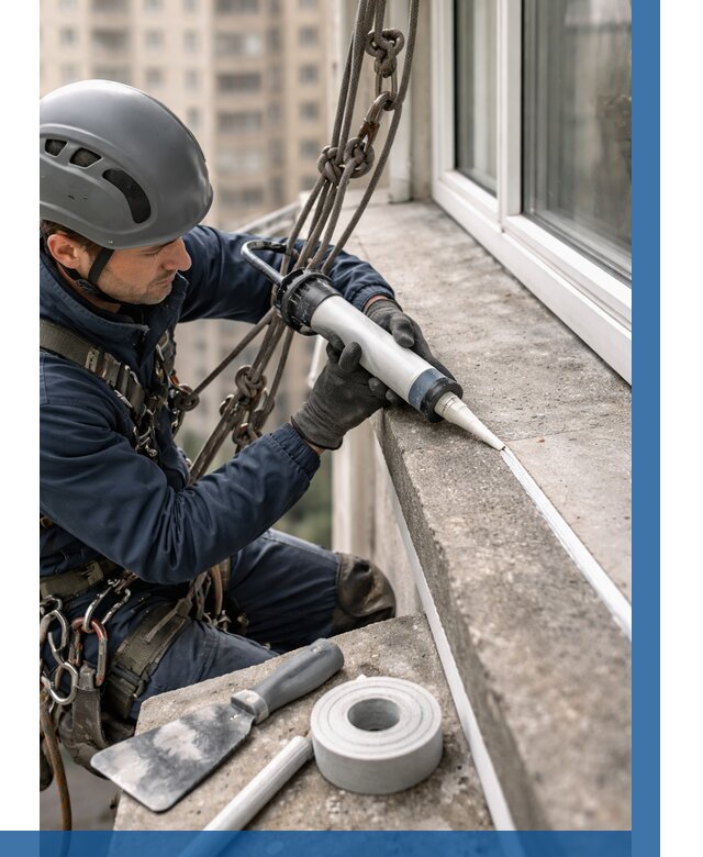 Герметизация балконного козырька в Сланцах от 4649 р. | ВЫСОТНИК-Слы