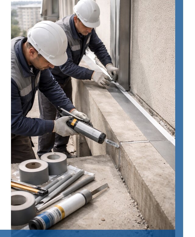 Герметизация примыкания балкона в Сланцах от 4649 р. | ВЫСОТНИК-Слы