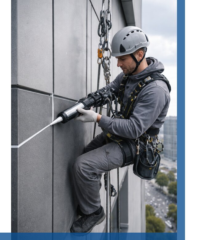 Герметизация стыков фасадных панелей в Сланцах от 6716 р.| ВЫСОТНИК-Слы