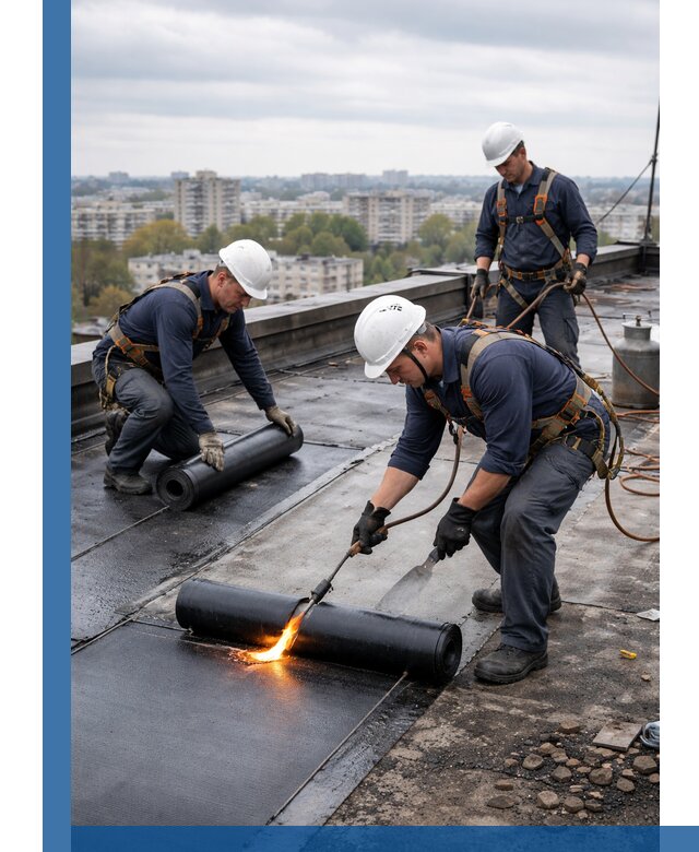 Ремонт наплавляемой кровли в Сланцах качественно и надежно