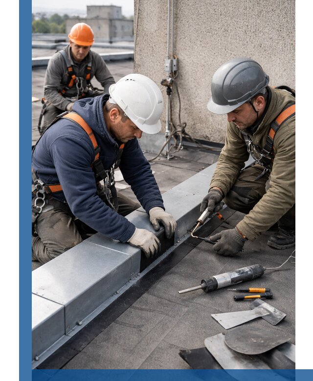 Ремонт кровельных примыканий в Сланцах профессионально