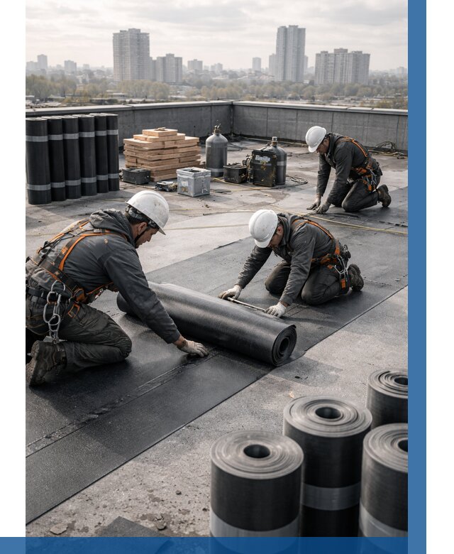 Монтаж мягкой кровли под ключ в Сланцах от 465 р. | ВЫСОТНИК-Слы