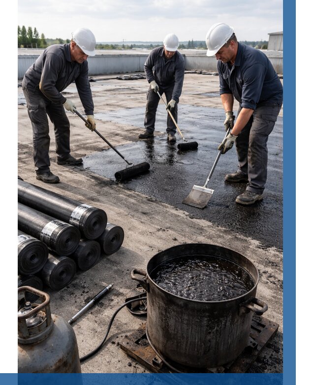 Гидроизоляция кровли мастикой в Сланцах от 620 р. | ВЫСОТНИК-Слы