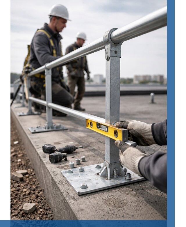 Монтаж кровельного ограждения в Сланцах от 1240 р. | ВЫСОТНИК-Слы