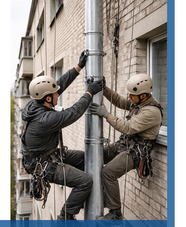 Замена водосточных труб в Сланцах от 6716 р. | ВЫСОТНИК-Слы