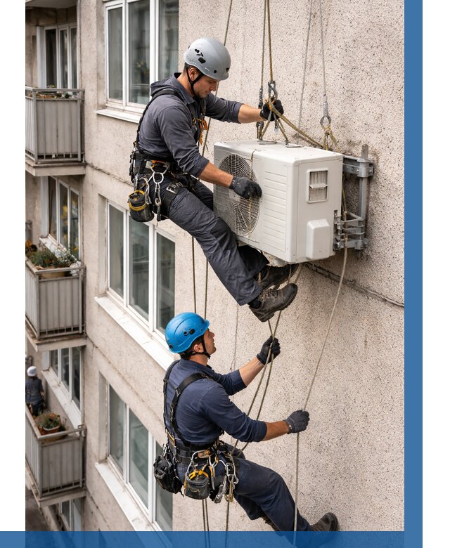 Перенос внешнего блока кондиционера в Сланцах от 9299 р.| ВЫСОТНИК-Слы