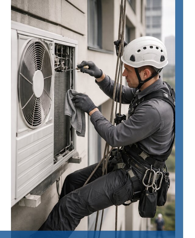 Обслуживание внешнего блока кондиционера в Сланцах от 2790 р.ВЫСОТНИК-Слы