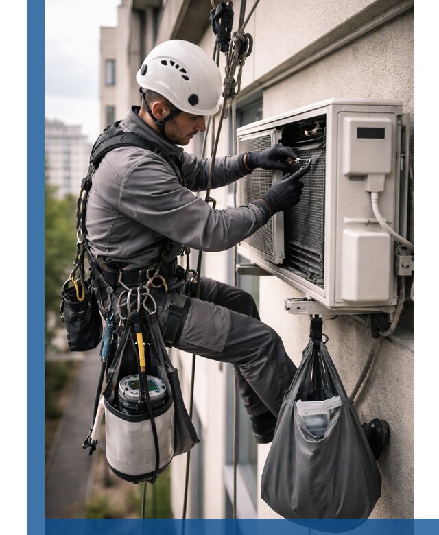 Обслуживание внешнего блока кондиционера в Сланцах профессионально