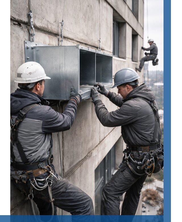 Монтаж вентиляционных коробов в Сланцах от 3100 р. | ВЫСОТНИК-Слы