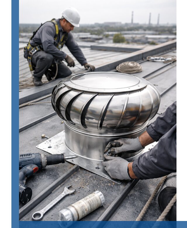 Установка дефлекторов на кровле в Сланцах профессионально