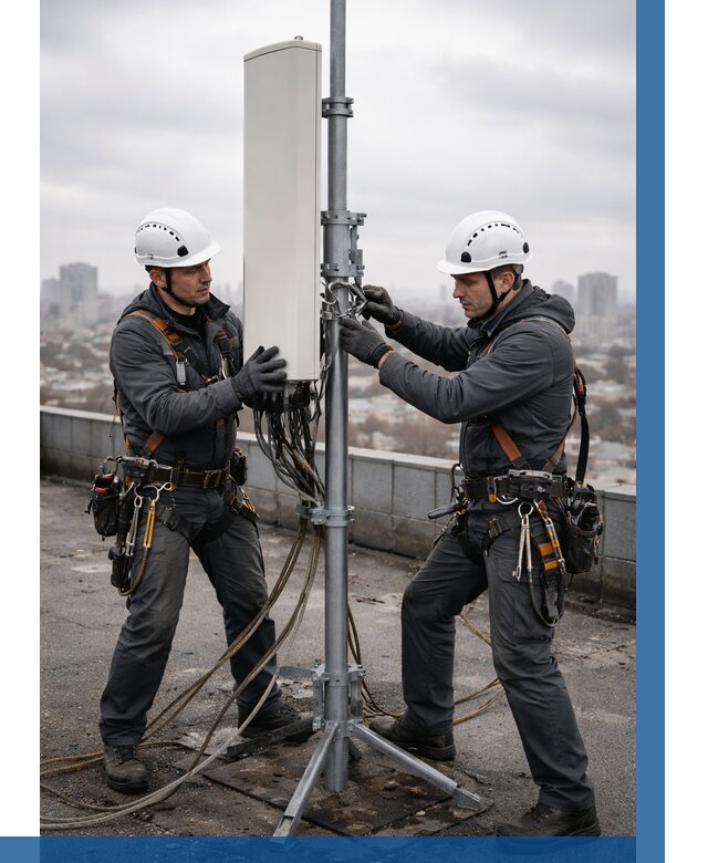 Монтаж антенн связи на крыше в Сланцах от 8782 р. | ВЫСОТНИК-Слы