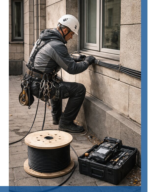 Прокладка оптоволоконного кабеля в Сланцах от 827 р. | ВЫСОТНИК-Слы