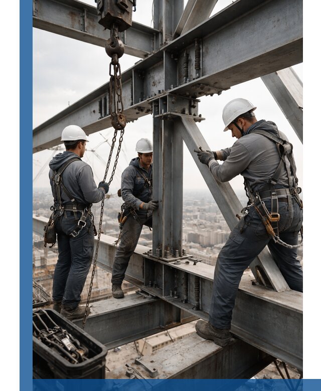 Профессиональный монтаж металлоконструкций на высоте в Сланцах