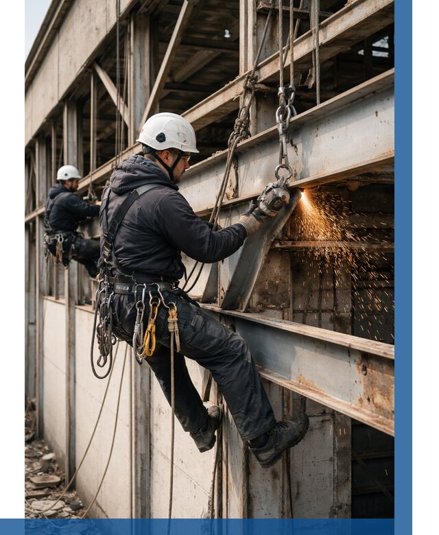 Демонтаж металлоконструкций на высоте в Сланцах от 6716р. |ВЫСОТНИК-Слы