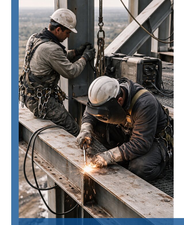 Высотные сварочные работы в Сланцах для промышленных объектов