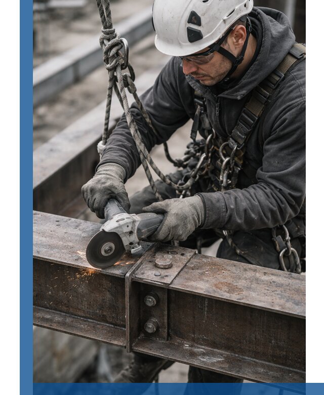 Резка металла на высоте в Сланцах для зданий и конструкций