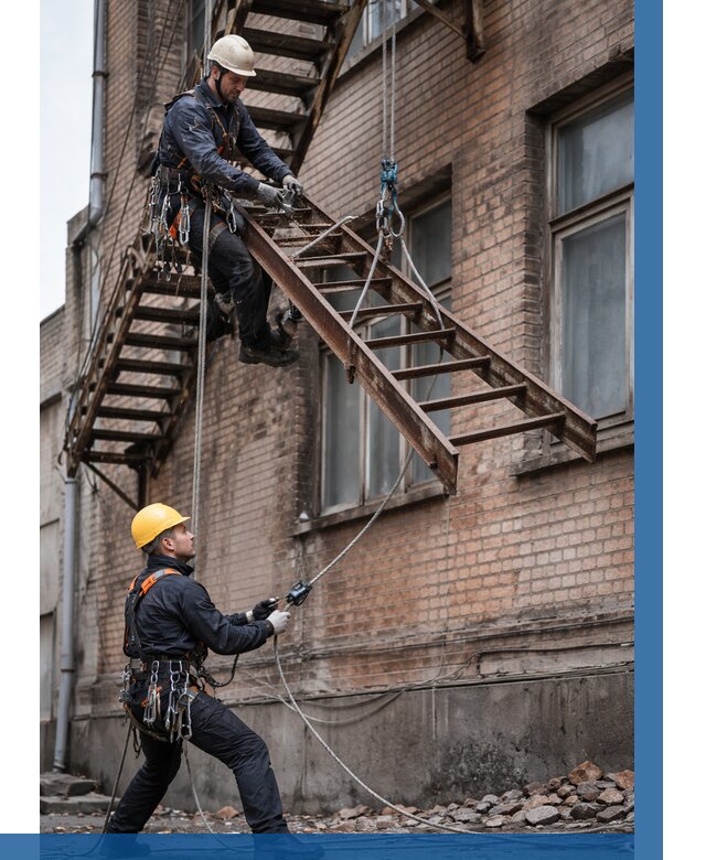 Демонтаж пожарной лестницы в Сланцах от 12398 р. | ВЫСОТНИК-Слы