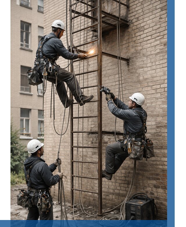 Ремонт пожарной лестницы в Сланцах от 7749 р. | ВЫСОТНИК-Слы