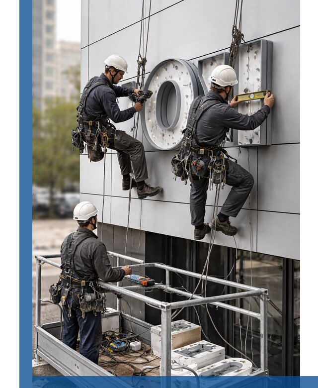 Профессиональный монтаж световых букв в Сланцах под ключ
