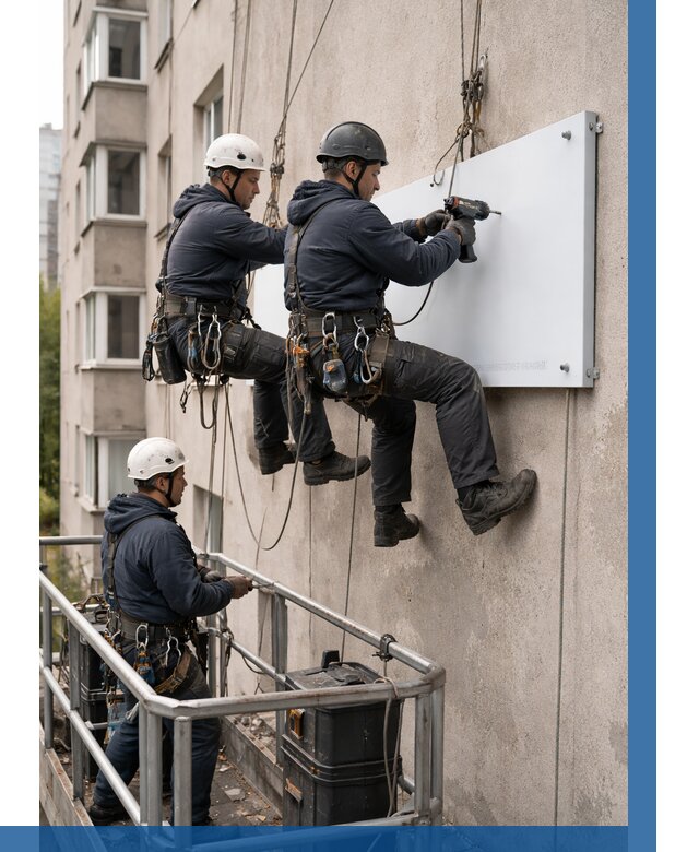 Монтаж табличек и указателей в Сланцах от 3616 р. | ВЫСОТНИК-Слы