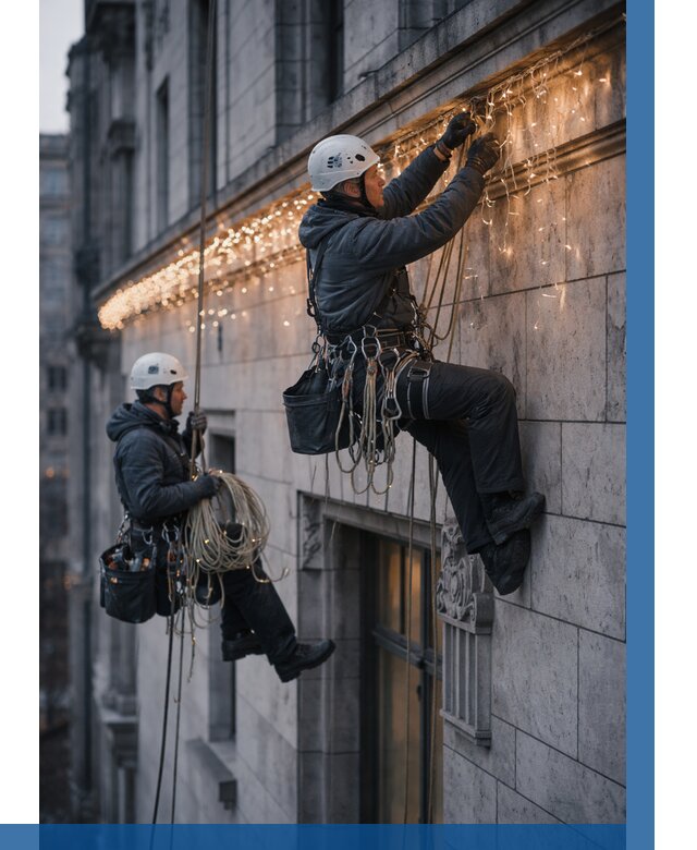 Монтаж новогодней иллюминации в Сланцах от 8782 р. | ВЫСОТНИК-Слы