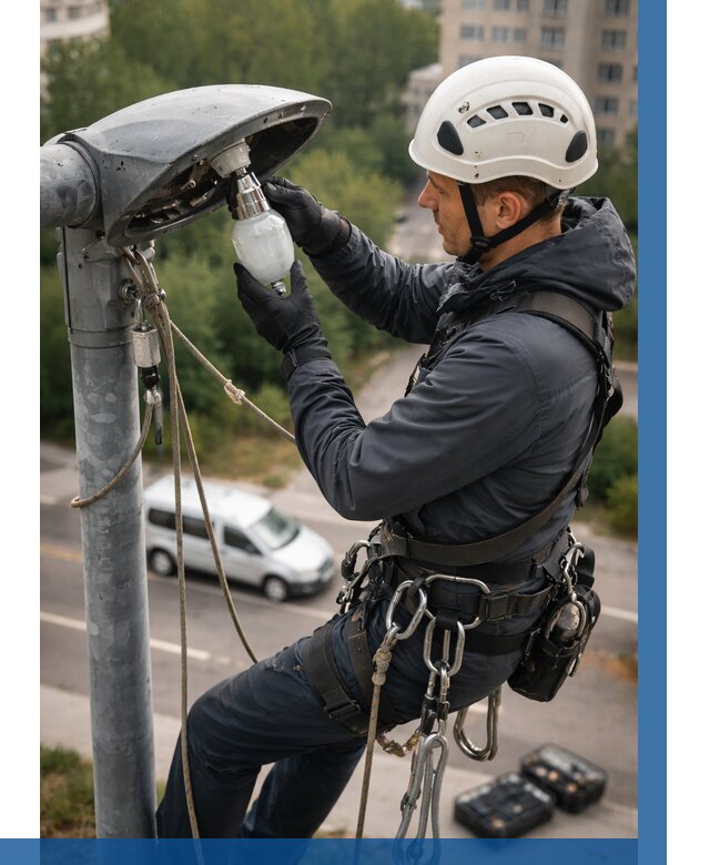 Замена ламп на высоте в Сланцах от 2583 р. | ВЫСОТНИК-Слы