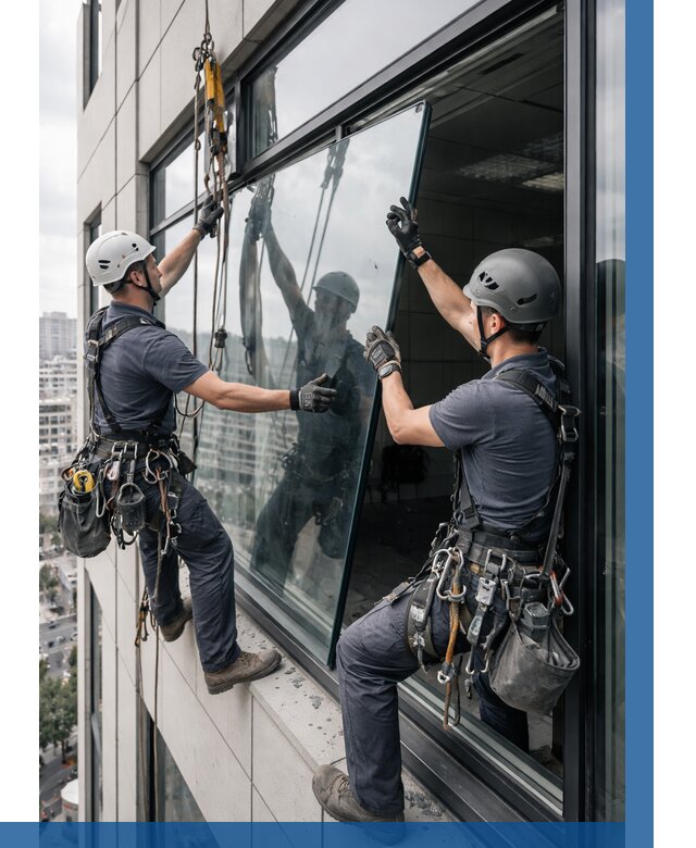 Замена стеклопакетов на высоте в Сланцах от 5683 р. | ВЫСОТНИК-Слы