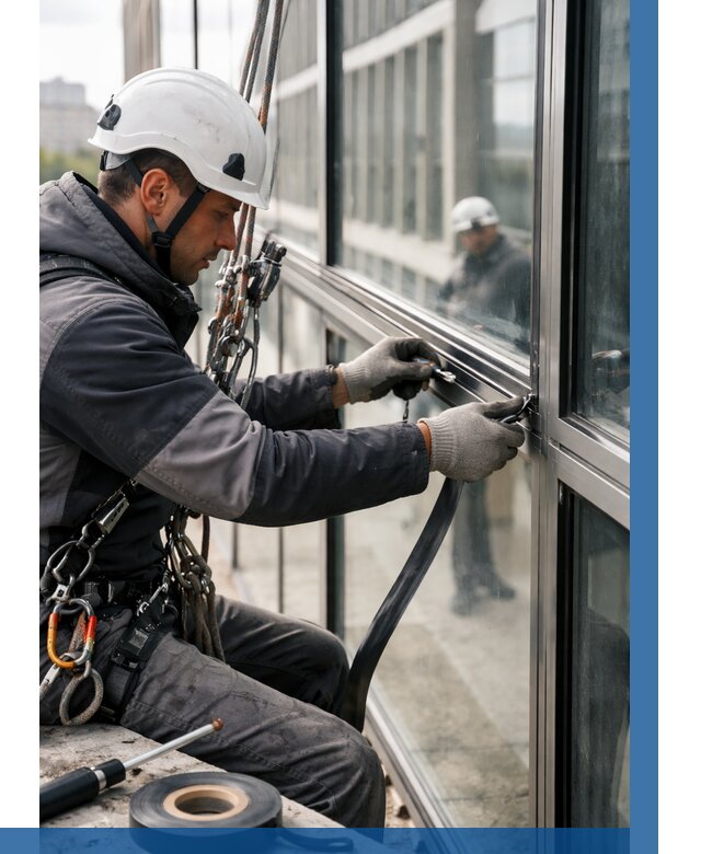 Ремонт витражных конструкций в Сланцах от 3616 р. | ВЫСОТНИК-Слы